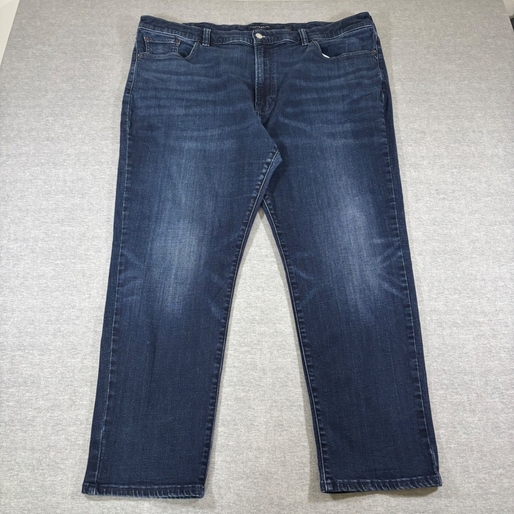 Lucky Brand Athletic Taper Jeans Mens 46x30 Dark Wash Indigo Blue Stretch Denim